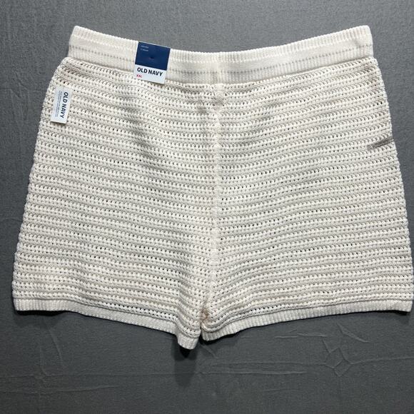 Old Navy High-Waisted Crochet Swim Cover-Up Shorts 3-inch inseam Size XXL - Picture 4 of 7
